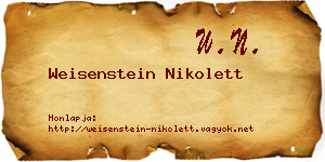 Weisenstein Nikolett névjegykártya